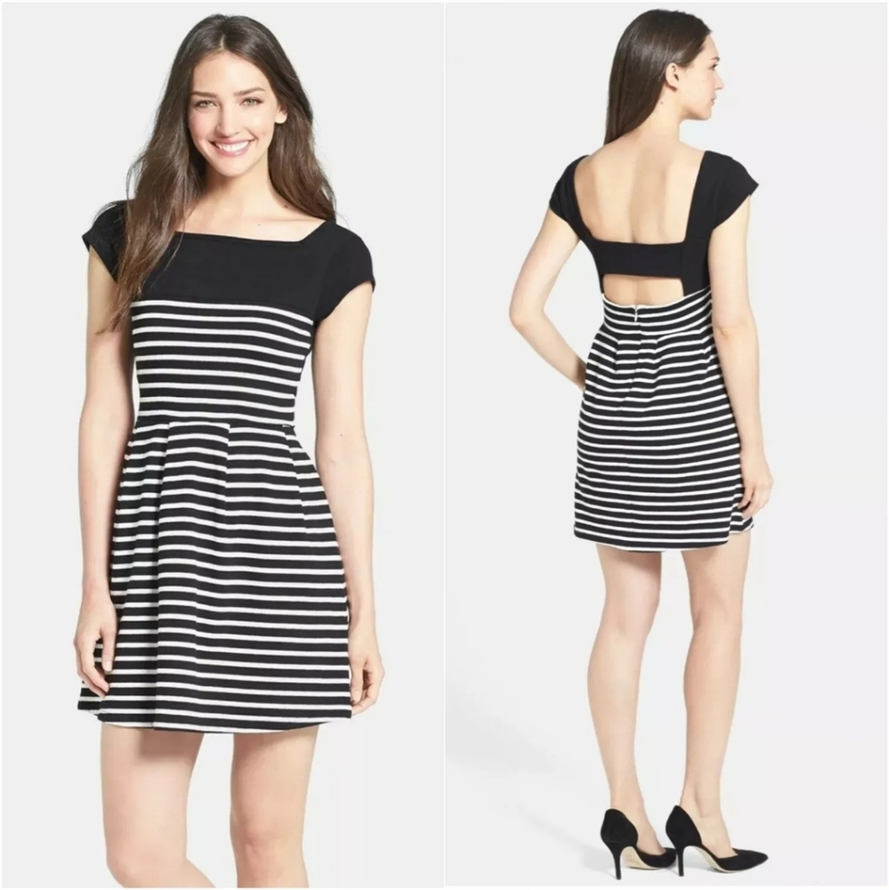 French Connection Black White Dress.
